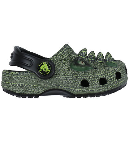 Crocs Sandaler - Classic IAM Scary Dino - Sort/Grøn