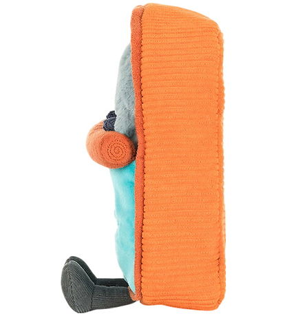 Jellycat Bamse - 17x11 cm - Amuseables Sardine Tin - Orange/Grå