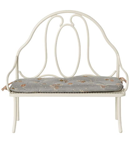 Maileg Miniature Vintage Bænk - Kanin/Harer - Råhvid