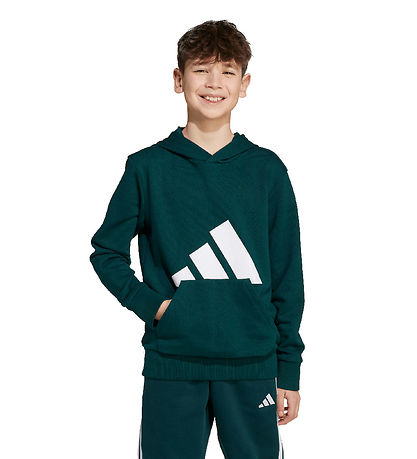 adidas Performance Hættetrøje - J BL FT HD - Aurivy/White