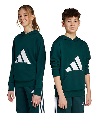 adidas Performance Hættetrøje - J BL FT HD - Aurivy/White