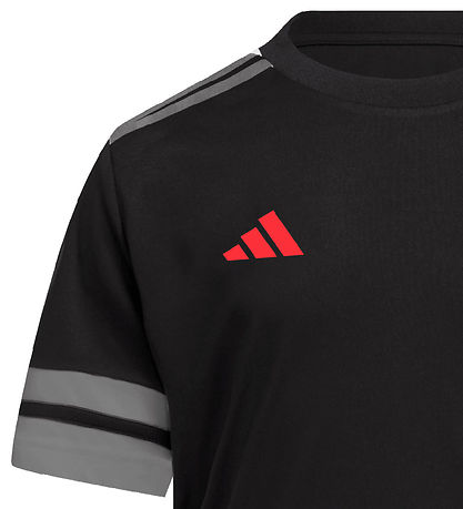 adidas Performance T-shirt - Squa25 - Black/Tefrfo/Purrub