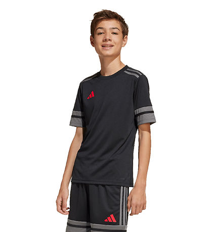 adidas Performance T-shirt - Squa25 - Black/Tefrfo/Purrub