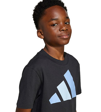 adidas Performance T-shirt - J BL - Black/Blufus/Globlu
