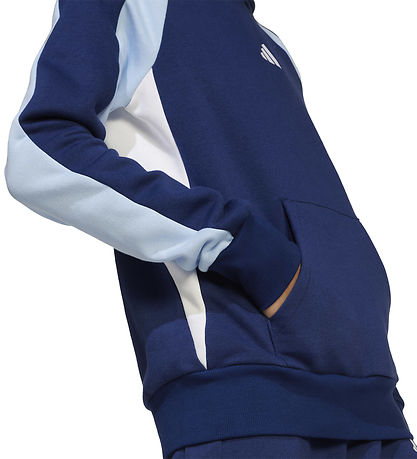 adidas Performance Hættetrøje - J CB FL HD - Dkblue/Globlu/White