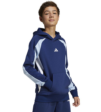 adidas Performance Hættetrøje - J CB FL HD - Dkblue/Globlu/White