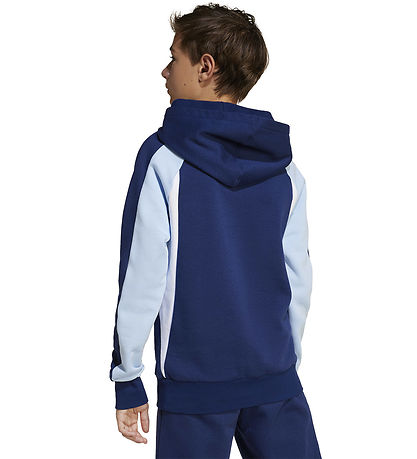 adidas Performance Hættetrøje - J CB FL HD - Dkblue/Globlu/White