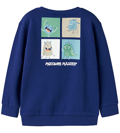 Name It Sweatshirt - NmmVasha - Sodalite Blue/Monster Mashup