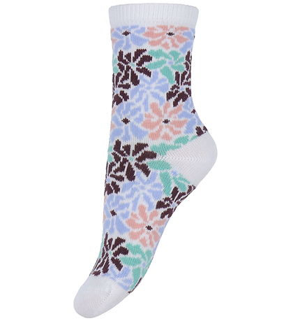 Name It Strømper - 5-Par - NmfVinni - Bright White/Floral AOP