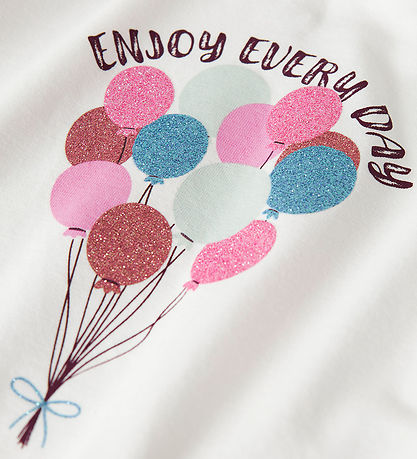 Name It Bluse - NmfVix - Bright White/Balloons