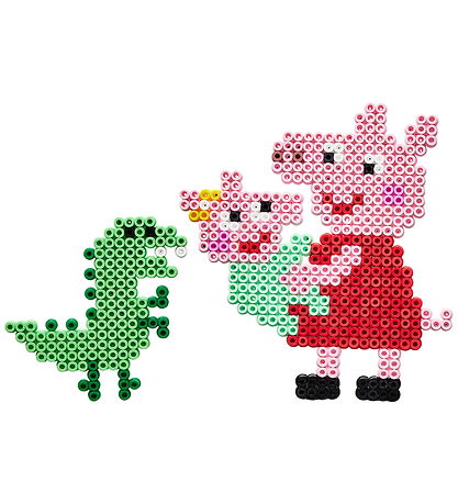 Hama Midi Perler - Gurli Gris + Lillesøster Evie - 2000 stk. 