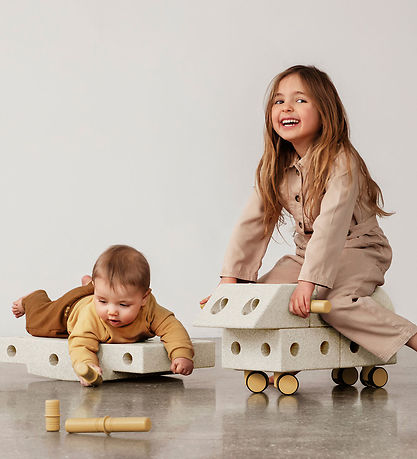 MODU Explorer Sæt - 20 Dele - 55x40x20 cm - Sand Grey/Honey Yell
