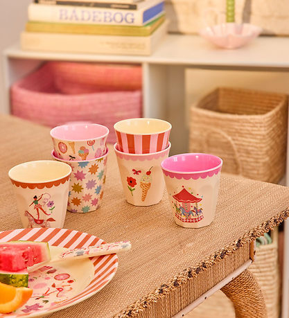 Rice Kopper - Melamin - 6 stk. - 160 ml - Pink Fun Fair