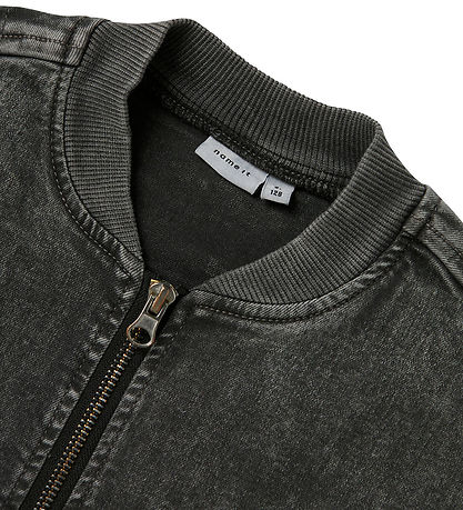 Name It Denim/Bomber Jakke - NkfLuna - Dark Grey Denim