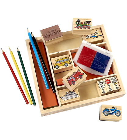 Melissa & Doug - Stempelsæt - Køretøjer