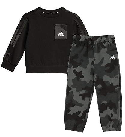 adidas Performance Sweatsæt - INF Camo FL - Black/White