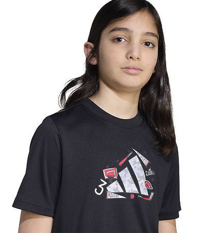 adidas Performance T-shirt - J Camo Train - Sort