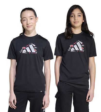 adidas Performance T-shirt - J Camo Train - Sort