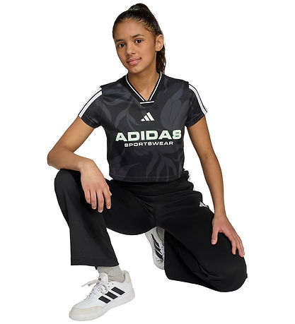 adidas Performance T-shirt - JG HOT CR AOP - Carbon/Black/White