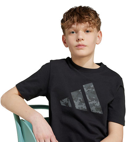 adidas Performance T-shirt - J Camo - Black