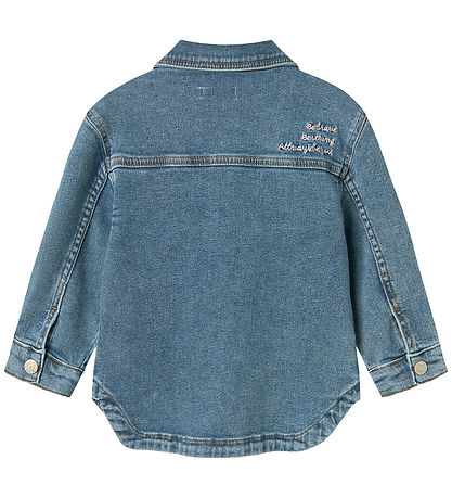 Name It DenimJakke - NmfDevi - Medium Blue Denim/Bow