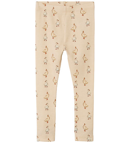Lil' Atelier leggins - Rib - NmfGavo - Sand Dollar/Duck