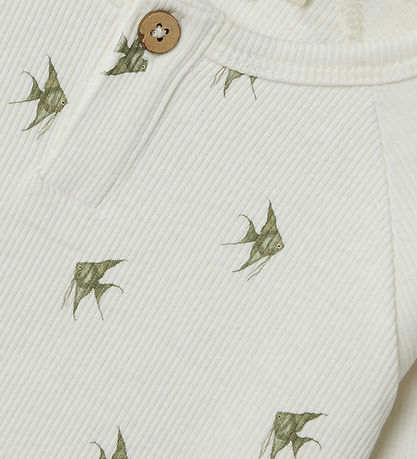 Lil' Atelier T-shirt - Rib - NmmLavo - Coconut Milk/Fish
