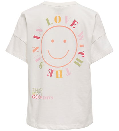 Kids Only T-shirt - Koglia - Cloud Dancer/Sun