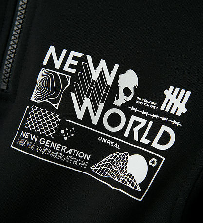 Name It Sweatshirt - Half Zip - NkmKimba - Black