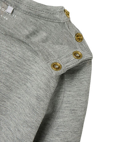 Name It Bluse - NbfLaba - Grey Melange