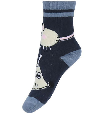 Name It Strømper - 3-pak - NmmOrla - Gurli Gris - Dark Sapphire