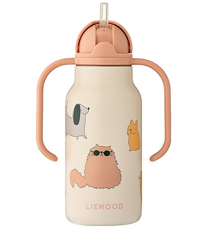 Liewood Drikkedunk - 250 ml - Cats and Dogs / Sandy