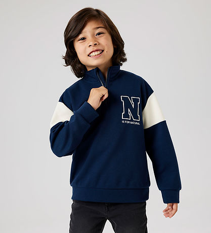 Name It Bluse - NkmDenno - Half Zip - Ombre Blue