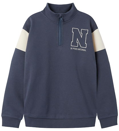 Name It Bluse - NkmDenno - Half Zip - Ombre Blue