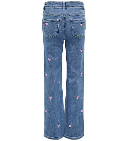 Kids Only Jeans - KogJuicy Wide Leg - Heart - Noos - Light Mediu