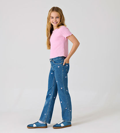 Kids Only Jeans - KogJuicy Wide Leg - Heart - Noos - Light Mediu