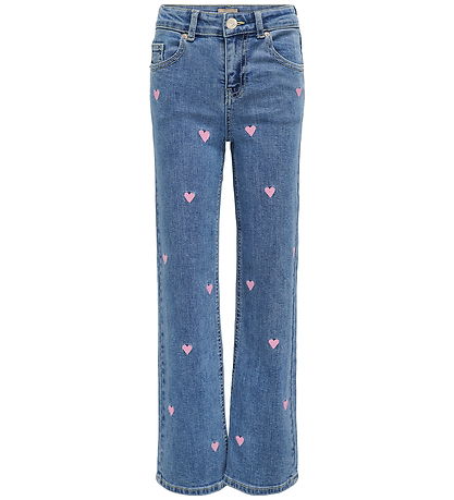Kids Only Jeans - KogJuicy Wide Leg - Heart - Noos - Light Mediu