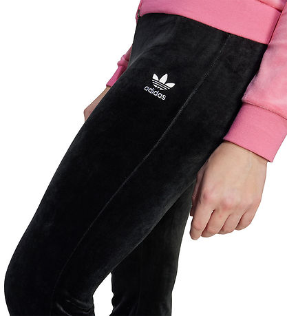 adidas Originals Sweatpants - Velour - Black/White