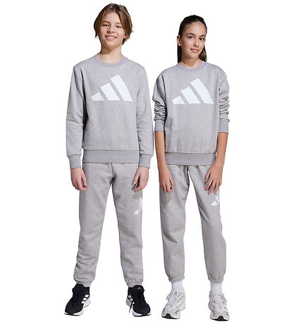 adidas Performance Sweatsæt - J BL Jog - Mgreyh/White