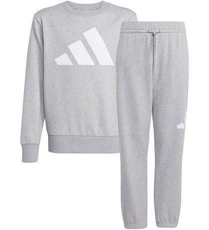 adidas Performance Sweatsæt - J BL Jog - Mgreyh/White