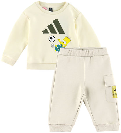 adidas Performance Sæt - Bluse/Bukser - The Simpsons - Cream Whi