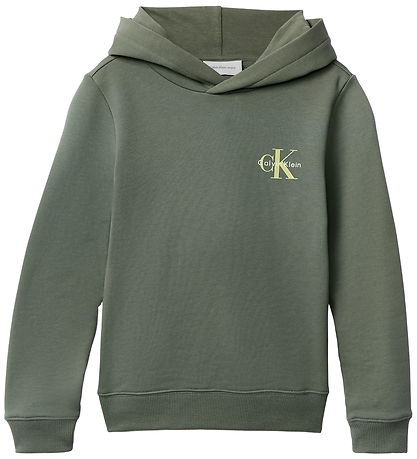 Calvin Klein Hættetrøje - Monogram - Thymegreen