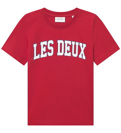 Les Deux T-shirt - Aidan - Scarlet Saga Red m. Logo