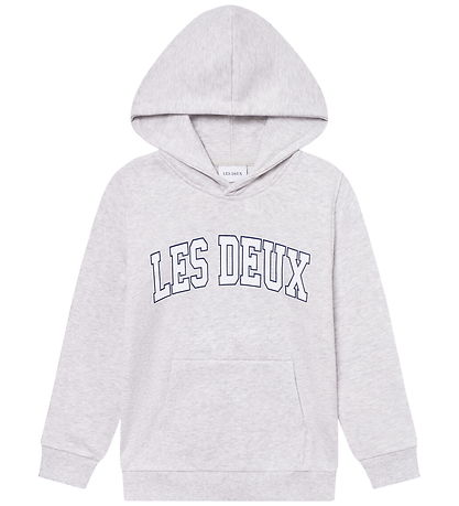 Les Deux Hættetrøje - Aidan - Snow Melange m. Logo