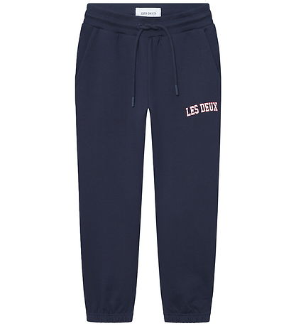 Les Deux Sweatpants - Aidan - Dark Navy Blue m. Logo