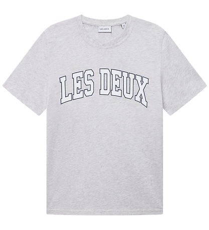 Les Deux T-shirt - Aidan - Snow Melange m. Logo
