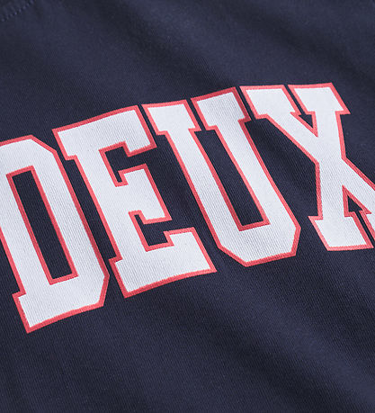 Les Deux T-shirt - Aidan - Dark Navy Blue m. Logo