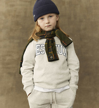 Les Deux Sweatshirt - Aidan - Snow Melange m. Logo