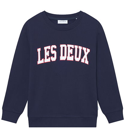 Les Deux Sweatshirt - Aidan - Dark Navy - Logo