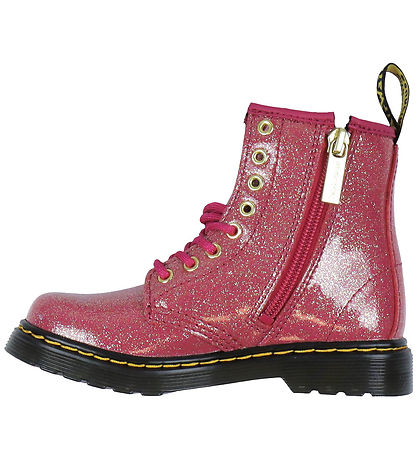Dr. Martens Støvler - 1460 J -  Nebula Glitter - Fuchsia/Silver 